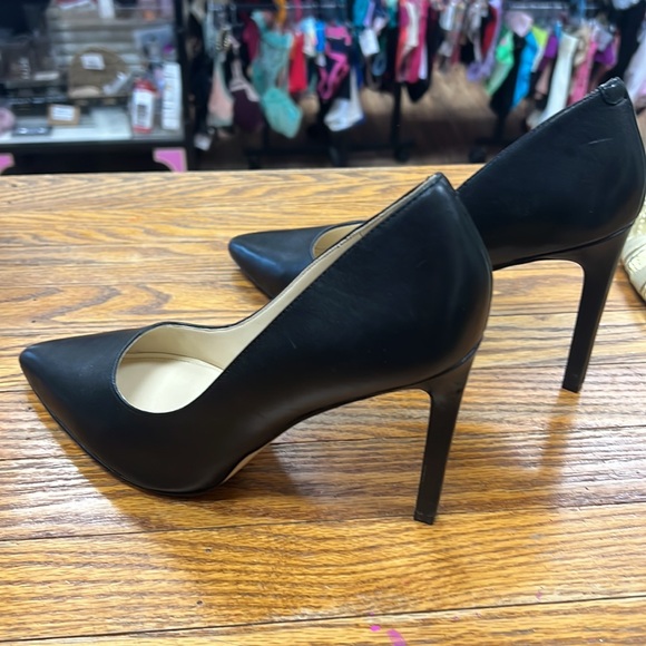 NINE WEST | Tatiana pointy toe leather pumps/heels black - Picture 11 of 16